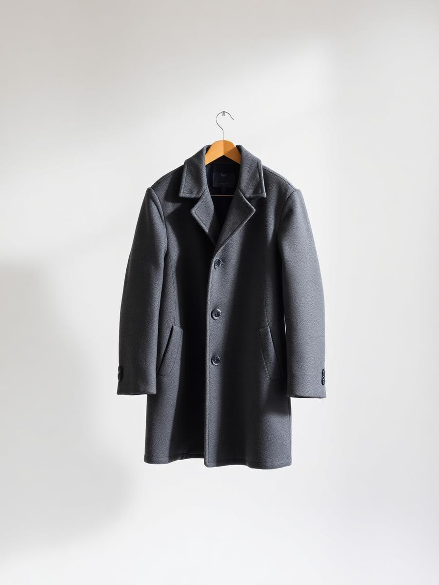 Cappotto monopetto in lana — 80% lana, 20% poliammide