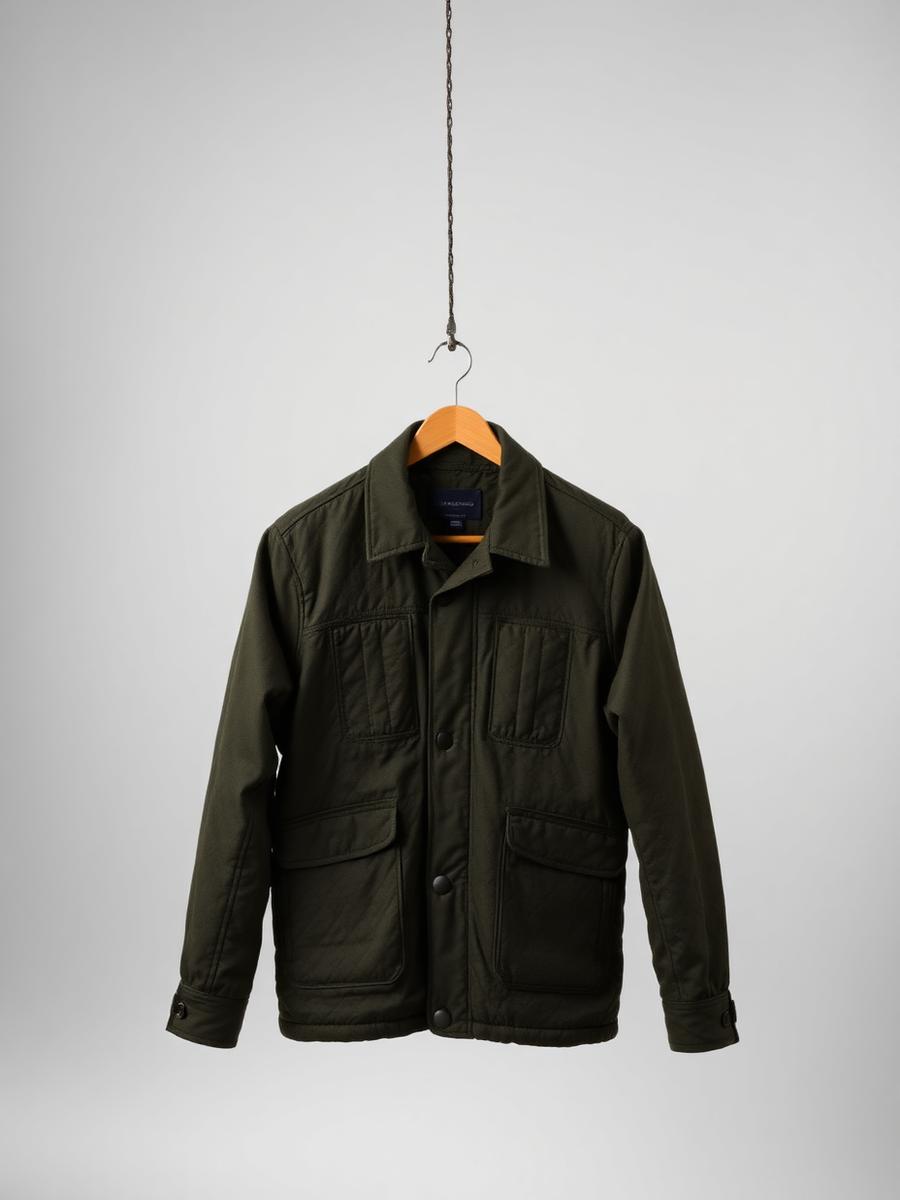 Field jacket imbottita — Twill di cotone, imbottitura riciclata